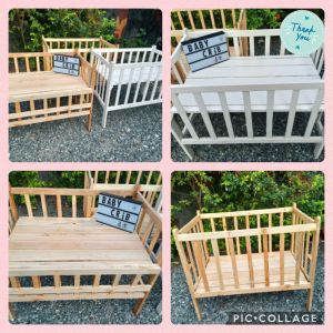 Wooden Crib/Kuna with 2 Inches Foam (Dropside or Fixed Side)