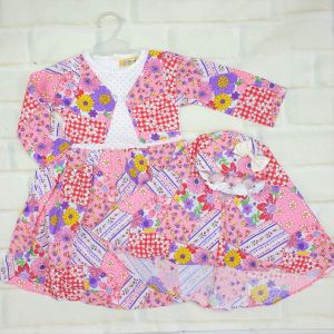Gamis Anak Anak Murah Dapat Kerudung Baju Anak Cewek 1-3 Tahun