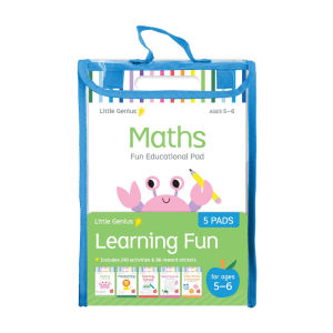 Little Genius 5 Books Ages 4-5 To Learn Reading Writing Counting & Drawing For Kids