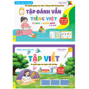 Sách - Combo 2 cuốn Chắp Cánh Cùng Bé: Tập viết Tập đánh vần 4-6 tuổi (Phiên bản mới nhất) - ndbooks
