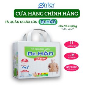 [Hàng Chính Hãng] Tã quần người lớn Dr.Hào size M 11 miếng bỉm quần người già bỉm cho người bệnh tả quần người lớn siêu thấm khô thoáng kháng khuẩn chống hăm khử mùi