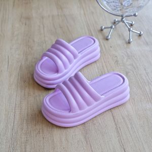 Ann.Fashion รองเท้าแตะแบบสวม รองเท้าพื้นหนา2นิ้ว ยางEVA (ยางชนิดพิเศษ) นุ่มน้ำหนักเบา ใช้ได้นาน #sy8810