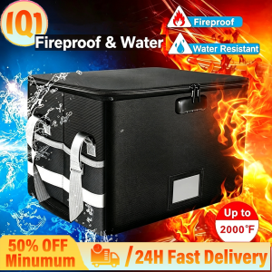 Fireproof File Box with Lock Waterproof Document Storage Safe Box for Home Office Passport Cash Organizer | Ships Today