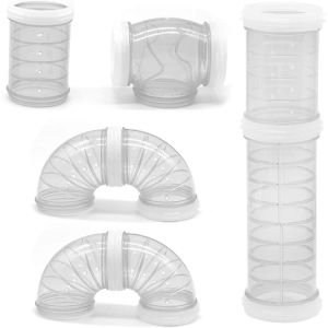 QEFEE Chinchilla Ferret Playing DIY Sports Transparent Training Tube Curved Pipe Cage Accessories Connection Tunnel