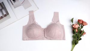No Steel Ring Large Size Front Buckle Bra Beautiful Back No Trace Thin Section Gathered Adjustable Underwear Women