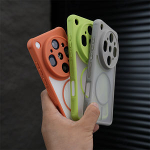 Mangetic Translucent Shockproof Case For Oppo Find X8s X9s X8 Pro X9 Ultra Heat Dissipation Frame Thin Armor Cover For Magsafe