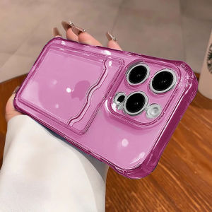 Trong suốt chống sốc Nhiều Màu Ví giữ thẻ Mềm vỏ TPU Cho Infinix Hot 30 30i 40 40i 50 50i Pro + Smart 9 8 7 HD Plus Note 40 Pro + 5G 4G Tecno Spark 9 10 10C 10 20 20C Go 2024 2023 30C Pop 7 8 Pro vỏ bọc