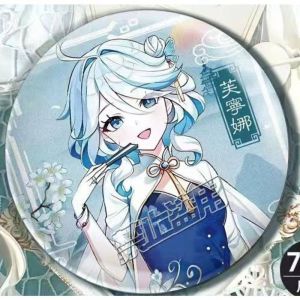 2025 Game Xiao Beelzebul Raiden Shogun Wanderer Balladeer Kabukimono Hat Guy Focalors Furina de Fontaine Cosplay Badge Pin Tinplate Brooch Accessories
