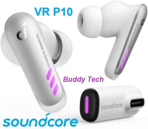 soundcore VR P10 Wireless Gaming Earbuds Meta Quest 2 Accessories 30ms Low Latency Dual Connection 2.4GHz Wireless USB-C Dongle Included Compatible with Steam Deck PS4 PS5 PC Switch