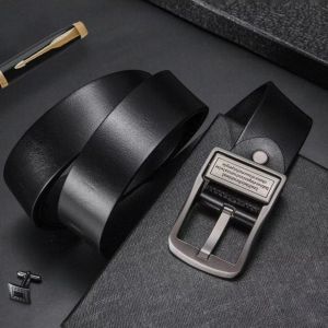 130CM Mens Casual Leather Belt Classic Pin Buckle Belt Business Black And Brown Pure Leather Belt For Men Accessories