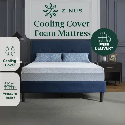 Foam Mattress Zinus Cooling Gel Memory Foam 25cm cooling mattress