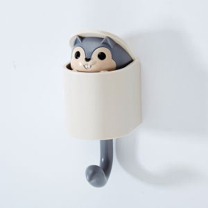 ตะขอแขวนกุญแจ ที่แขวนติดผนัง ที่แขวนของ รูปกระรอกน่ารัก ที่แขวน ติดผนังแบบกาว ตะขอแขวนติดผนัง ที่แขวนอเนกประสงค์ แขวนของใช้