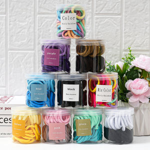 50Pcs/Pack Student Candy colors Thick Elastic Ponytail Hair Tie Colorful Rubber Band Hair