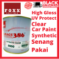 Black Hardware Foxx Garage 386 Stain Clear UV Automotive Wood Car Gloss Finish Clear Undercoat Coat Primer Paint Cat Besi Kayu Kerata. 