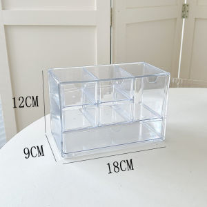 กล่องลิ้นชักเล็กใส กล่องลิ้นชักใส ลิ้นชักใส กล่องตั้งโต๊ะ กล่องเก็บของ กล่องใส ลิ้นชักจิ๋ว