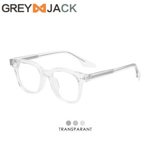 Grey Jack Kacamata Antiradiasi Blueray Model Kotak Ringan TR+Acetate Laki-laki Wanita Bisa Minus 9104
