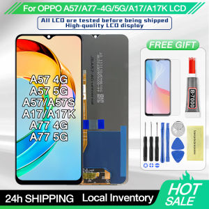 LCD with Frame For Oppo A17 A17K/A57 2022 4G 5G /A77S CPH2477 CPH2471 LCD Display Touch Screen Digitizer Assembly