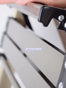 Clothes Drying Rack Clothes Drying Rack Foldable Stair Step Ladder Laundry Drying Rack With Ladder Indoor Aluminum Alloy Mobile Clothes Hanger Easy to Store 晾衣架