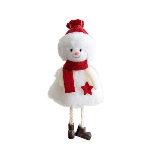 YERZ Hanging Plush Doll Christmas Pendant Santa Snowman Christmas Ornament Doll Creative Cute Hanging Doll Christmas Tree Decoration