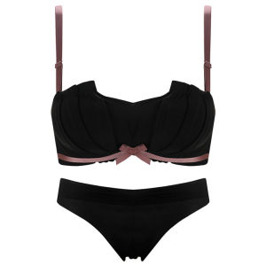 Strapless bra half cup push up small bra two ways to wear womens bra and panties