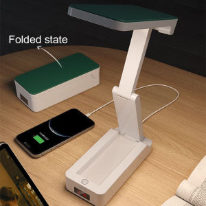 Portable Foldable Lamp With Clock USB Charging Type Fold LED Desk Lamp Energy Saving Rechargeable LED Reading Light2026