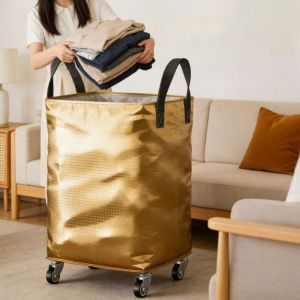 YOUTH HOME Large Capacity Wheeled Moving Storage Bag Dust-proof Folding Clothes Quilt Storage Bag Multi-functional Waterproof Clothes Organizer for Home