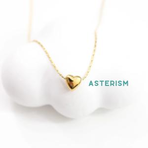 Asterism Love Heart Clavicle Necklaces For Women Non Tarnish Mini Single Heart Minimalist Necklace Korean Style 18k Gold Plated Jewelry Exquisite Simple Chain Daily Fashion Accessories For Gift