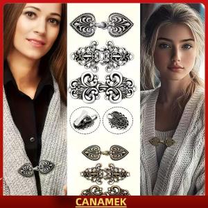 Miễn phí vận chuyển✨ Thời Trang Mùa Đông Retro May Cardigan Clip Áo Len Áo Pin Khăn Choàng Trâm Clip Móc Cài Giản Dị Đảng Phụ Kiện Quà Tặng
