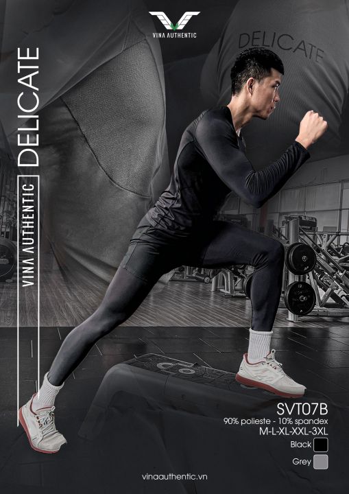SET BỘ / QUẦN GIỮ NHIỆT NAM VINA AUTHENTIC SVT07, QUẦN LEGGING TẬP GYM ...