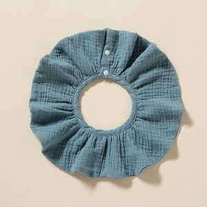 HamshMoc 360 Degree Rotatable Baby Bib 4 Layer Pure Cotton Gauze Absorbent Round Saliva Towel For Infants