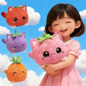 hot Plush Toy fruit Cat Apple strawberry eggplant carrot Pillow Home Decor And Sleep Cute Funny Birthday Doll Christmas Lover Gift