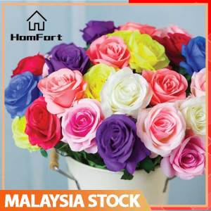 1 Piece Artificial Flowers Single Rose Branch Decor Home Table Room Wedding Flower Arrangement Materials Valentines