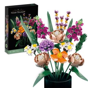 Lego Flower Building Block Bouquet Girls Ladies Birthday Gifts Creative Decorate DIY Toys Gifts For Boy Building Set Birthday Present Toys