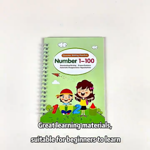 4 in 1 Magic Copybook Writing Set for Kids | 儿童凹槽练字本 4本套装 | English Letter Numbers Maths Drawing | Complete with Pen Grip & Refills | Reusable Educational Tool
