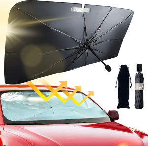 Car SunShade Super Heat Insulation Protection- Foldable Sunshade for Car Windshield (125x75 cm)