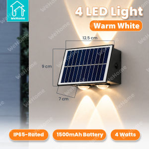 WeHome Solar RGB Wall Light Up & Down Lighting Outdoor IP65 Waterproof LED Wall Lamp for Garden Street Balcony