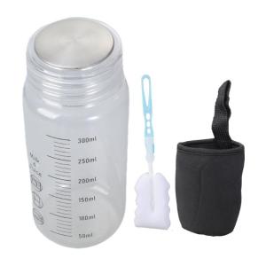 Graduated Measurement Glass Water Bottle with Measurements 300ml Capacity Heat Resistant Cup Drinkware For Sports Use