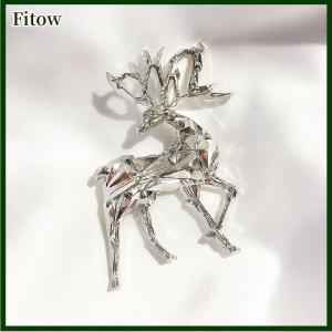 Fitow Exquisite Cute Christmas Deer Animal Brooch Clothing Versatile Accessories