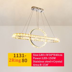 OSABO Modern Nordic LED K9 Crystal Ceiling Lights Chandeliers Lights Creative American Home Decor Indoor Living Dining Room Restaurant Pendant Lamp