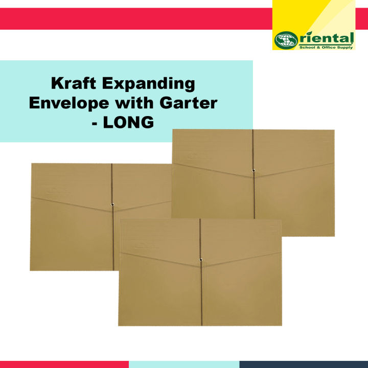 Kraft Expanding Envelope with Garter Short and Long Size Good for