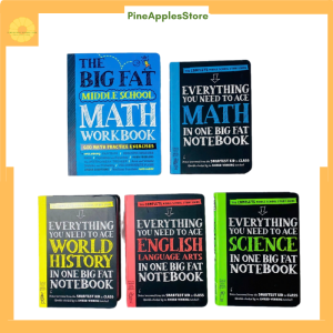 Sách Big Fat Notebook - Everything You Need To Ace Science English Math Math workbook World History (Bộ 5 cuốn Nhập khẩu)