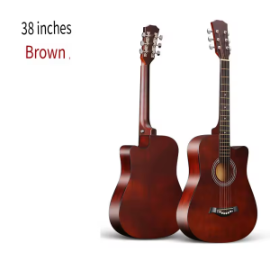 38 Inch Colour Acoustic Guitar Travel Folk Guitarra 6 Steels String Guitar with Bag Pick Capo