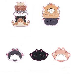 JOKTT 5/6/10pcs Cute Cat ic Bookmarks Decoration Kitten Shape Page Markers Creative Novelty Bookmark Clips Reading Essential