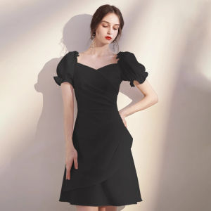 ส่งจากไทย🚛 เดรสผู้หญิง แขนพัฟ เดรสสไตล์ฝรั่งเศส เดรสแขนตุ๊กตา มินิเดรส