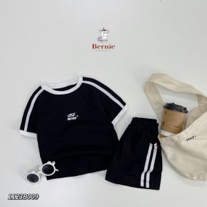 BE136 Bộ áo thun cộc tay quần đùi BERNIE quần áo bé trai phong cách thể thao