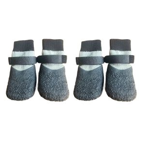 LUQIU 4Pcs/Set Anti-dirty Dog Shoes Non-slip Waterproof Puppy Mesh Shoes Cute Breathable Pet Boots Pet Supplies