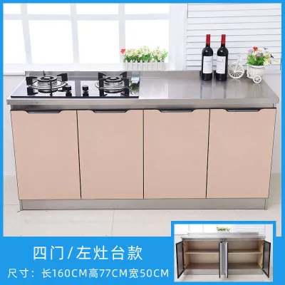 Storage Cabinet Household with Gas Sink Cabinets Stainless Steel Kitchen Washing Integrated