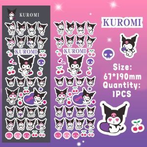 1pcs Cute Kuromi Melody Memes Sticker Sanrio Cartoon Phone Case Decorative Sticker