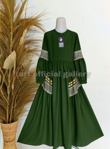 gamis abaya anak perempuan terbaru 2025 gamis anak lucu gamis anak lebaran 3-12 tahun