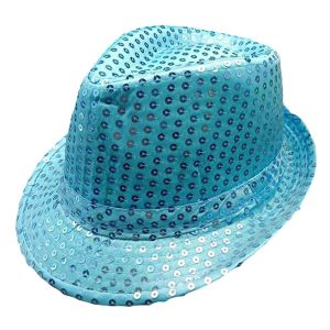 FELIZ Shiny Jazz Hat Sequins Masquerade Dance Performance Hat Fashion Cosplay Panama Cap Men Women